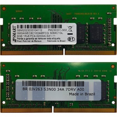 Memória 8GB Notebook SMART DDR4 3200Mhz