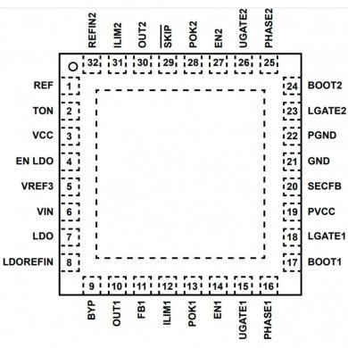 SN608098RHBR CI SN608098 PWM QFN32 SMD 4 saídas de 20A