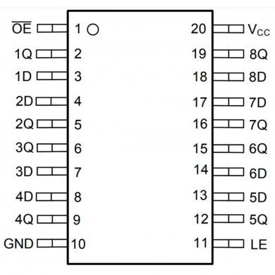 CI HC373 trava transparente SOIC20 SMD (Kit 5x und)