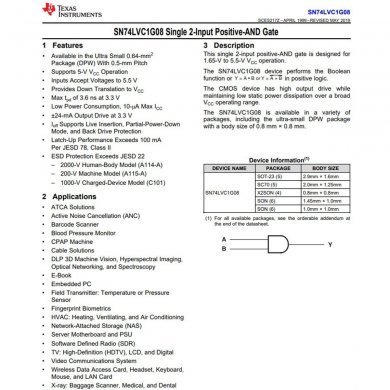 SN74LVC1G08DRYR 5x Porta Lógica AND SN74LVC1G08 1 CH 2 entradas SON-6