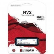 Kingston SSD 250GB NV2 M.2 2280 NVME PCIE 4.0 Leitura 3000MB/s e Gravação 1300MB/s