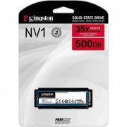 Kingston SSD NV1 500GB M.2 2280 NVMe PCIe 3.0 leitura 2100MB/s e gravação 1700MB/s