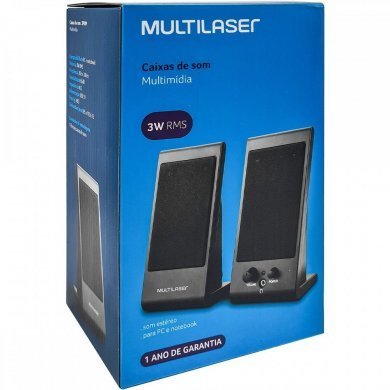 Multilaser caixa de som  stereo 2x 3W P2 3.5mm