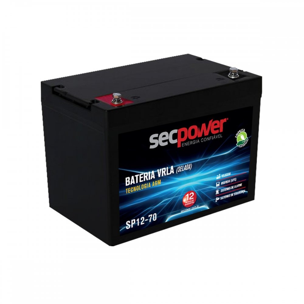SP12-70 Sec Power Bateria Selada 12V 70Ah