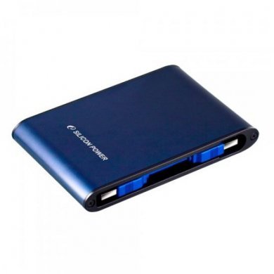 SP320GBPHDA80S3B HD Externo Silicon Power USB 3.0 Armor A80 Blue 320GB 2.5 Polegad