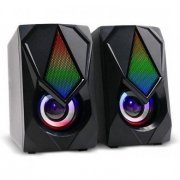 Multilaser Caixa de Som 2.0 Gamer 12W RMS LED RGB Con