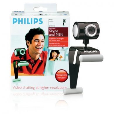 Web Cam Philips SPC500NC/00, Resolução Super VGA, com Microfone