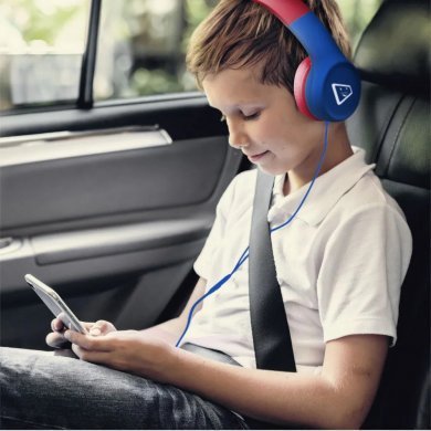 ELG headphone infantil Spider P2 azul e vermelho