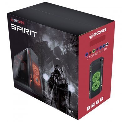 SPIPTO7C3FCA2 PCYes Gabinete Spirit Mid Tower Preto