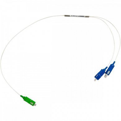 SPLT-1X2SC-OEM Mini Splitter óptico PLC SC 1x2 SM 0.5m (Kit 5x un)