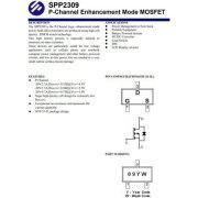 10x SPP2309 09YW 098b P860 MOSFET P-Ch 20V 4A SOT-23-3L marcações no componente: 09YW 098b P860