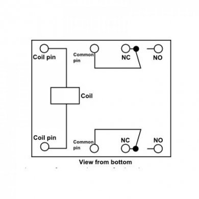 SRC-05VDC-SH Songle Relé 5VDC 2 Polos DPDT