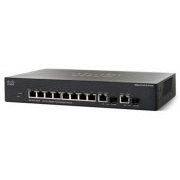 Switch Cisco SG300-10 10 Portas Gigabit 8x 10/100/1000BaseT Gigabit Ethernet Ports 2x Mini-GBIC/Gigabit Ethern