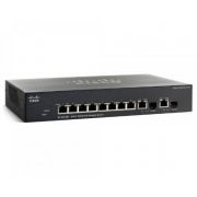 Switch Cisco PoE Gerenciável SF300 8 Portas 10/100MBps mais 2 Portas 10/100/1000MBps, 2 Slots para Fibra Ótica