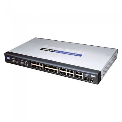 SRW224G4 Switch Linksys SRW224G4 - 24x 10/100MBPs + 4x Gigabit + 2x Mini G