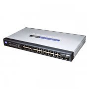 Switch Linksys SRW224G4 - 24x 10/100MBPs + 4x Gigabit + 24x RJ-45 10/100Base-TX Auto-Sensing/Auto MDI/MDI-X LA