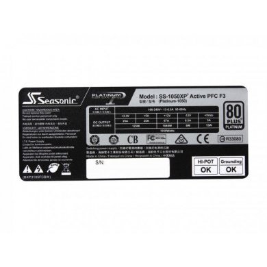 SS-1050XP3 Fonte Seasonic 1050W 80 PLUS PLATINUM
