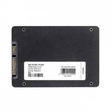 PCYes SSD 256GB SATA3 6Gbps 2.5 polegadas NAND 3D TLC