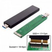 Case Adaptador SSD 7+17 Pinos para USB 3.0 compatível com SSDs Apple Macbook Air 2012 A1465 A1466 MD223 MD224 MD232
