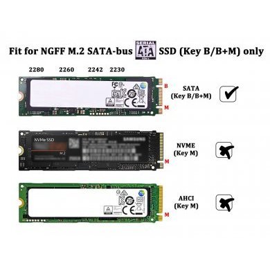 SSDM2-USB3.0 Adaptador SSD M.2 NGFF SATA para USB 3.0