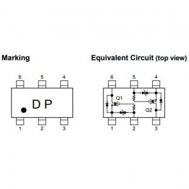 Transistor Mosfet Duplo N-CH 30V 100mA (Kit 10 und)