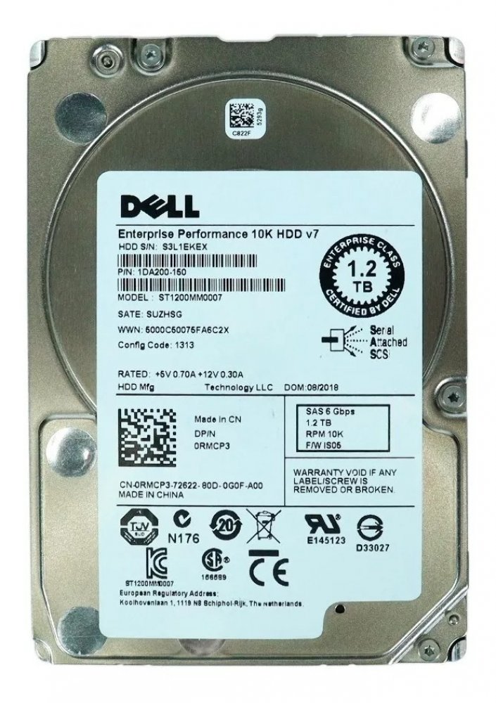 ST1200MM0007 DELL HD Enterprise 1.2TB 10K SAS 2.5 Pol