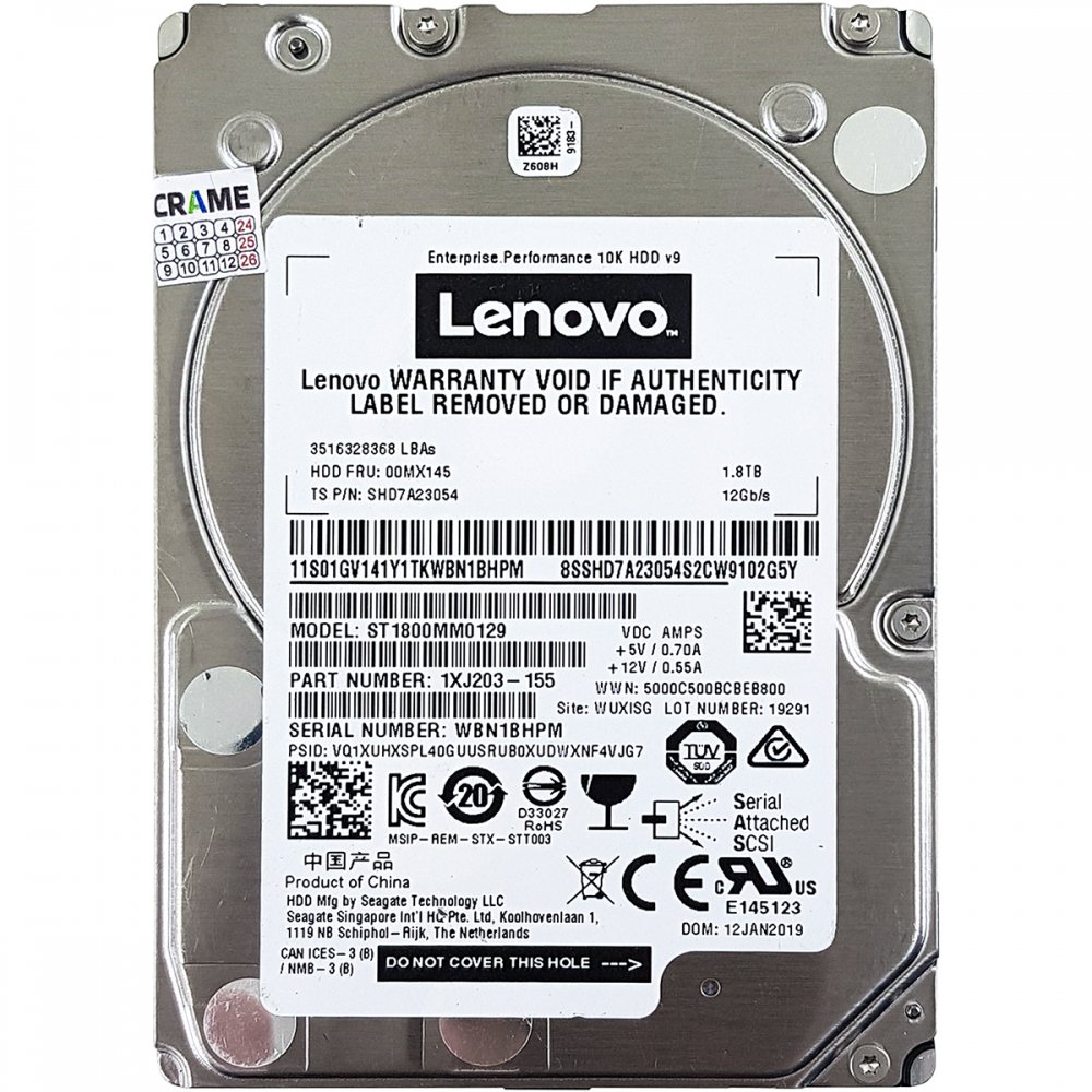 ST1800MM0129 Seagate Exos HD SAS 1.8TB 10K 12GB 4KN 512E