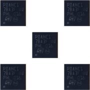 5x CI POAHC1 MCU ARM SC300 32BIT SPI/GPIO Secure MCU 32bit ST33 ARM SC300 RISC Flash 1.8V 3.3V 32Pin VFQFPN EP