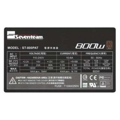ST-800PAT Fonte Seventeam 800W Reais PFC Ativo