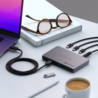 ST-T4SHM Satechi Hub USB-C Thunderbolt 4 Slim 5 em 1 40Gpbs