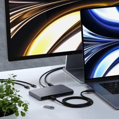 ST-T4SHM Satechi Hub USB-C Thunderbolt 4 Slim 5 em 1 40Gpbs