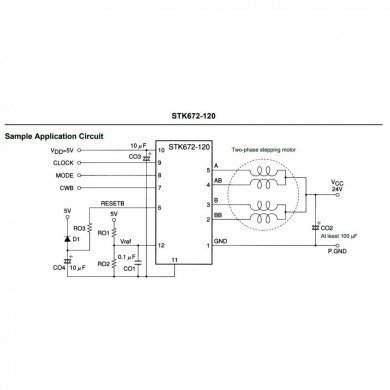STK672-120 Sanyo 2 Phase stepping motor driver hybrid IC