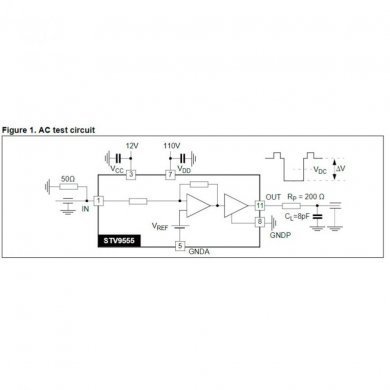 STV9555 TRIPLE CH HIGH VOLTAGE VIDEO AMP (Kit 2 und)
