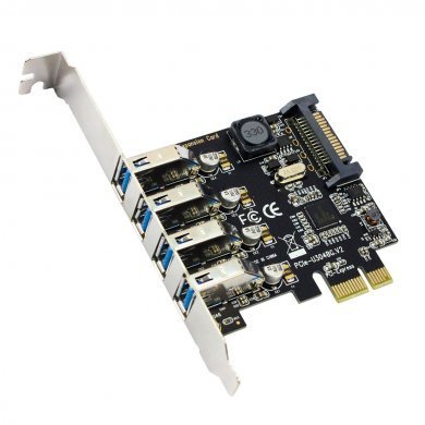 Placa PCI-E x1 para 4x USB 3.0 5Gbps