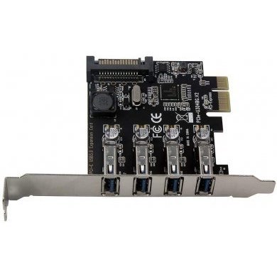 Placa PCI-E x1 para 4x USB 3.0 5Gbps