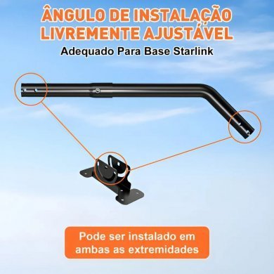 SUPORTE-STARLINK3 Suporte Antena Starlink Gen 3 ajustável de parede ou teto