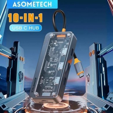 SW10V-PRO Docking Station USB Tipo-C 10 em 1 Multifuncional