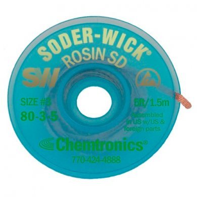 SW18035 Chemtronics Solder Wick Rosin 3.5mm 1.5M