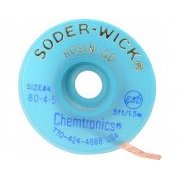 Chemtronics Solder Wick Rosin 4.5mm 1.5M SIZE 4 80-4-5, T70-424-4888 USA