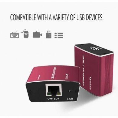 MT-VIKI Extensor Adaptador Usb 2.0 100m Cat5e/6