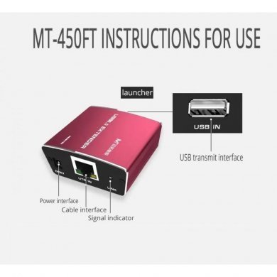 MT-VIKI Extensor Adaptador Usb 2.0 100m Cat5e/6