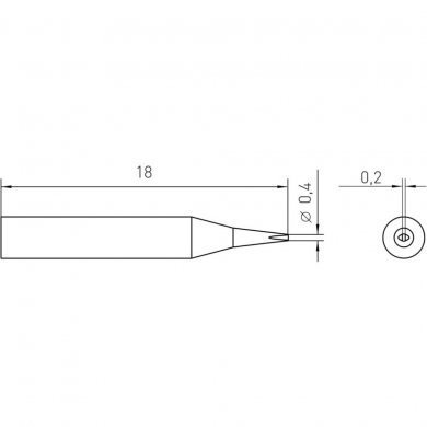 T0054461299N Weller RTM004S RT1 SCRT Micro tip 0.4 x 0.15mm