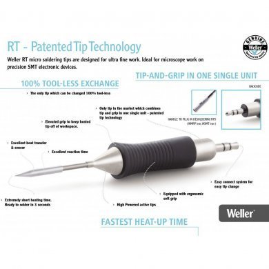 T0054461299N Weller RTM004S RT1 SCRT Micro tip 0.4 x 0.15mm