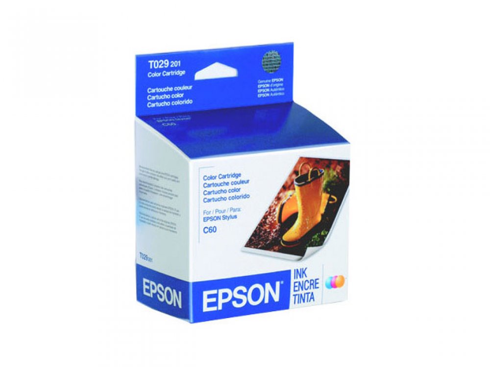Cartucho de Tinta Epson T029201 Color - para Stylus C60 Cor: Tricolor, Rendimento aprox. de 300 páginas