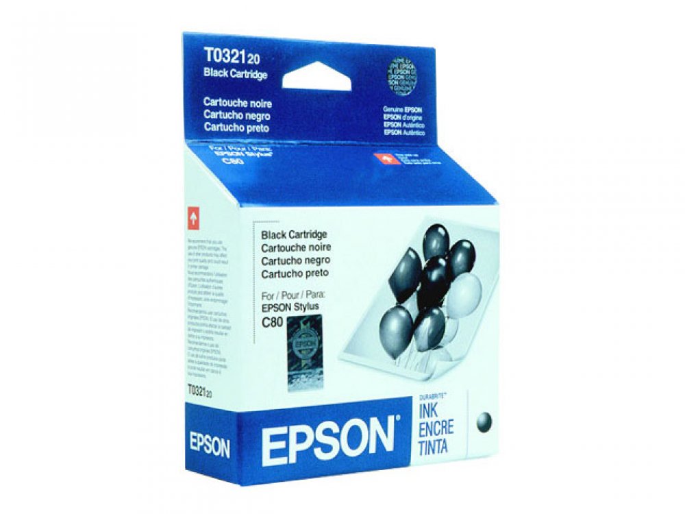 Cartucho de Tinta Epson T032120 Preto 35 ml - para Styl Cor: Preto, 35ML, Rendimento aprox. de 1240 páginas