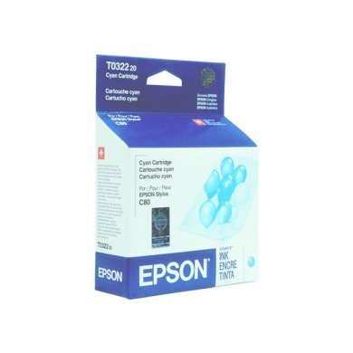 T032220 Cartucho de Tinta Epson T032220 Cyan 17 ml - para Stylus C80