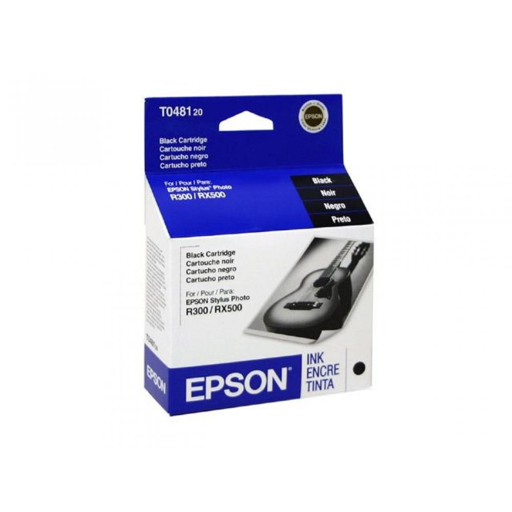 Cartucho de Tinta Epson T048120 Preto Rendimento aprox. de 630 páginas, para Stylus Photo RX500/RX600/R200/R300/R300M