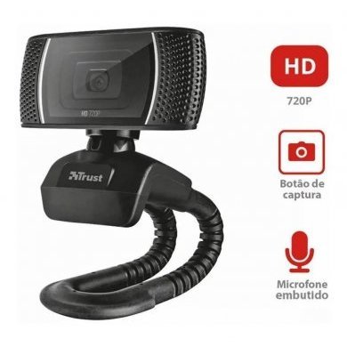 Trust webcam Trino HD 720p USB 2.0 Preto