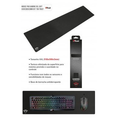 T21569 Trust mousepad gamer GXT 758 XXL 930x300mm preto
