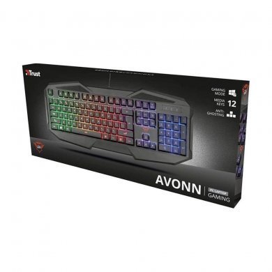 Trust Teclado Gamer Membrana GXT 830RW Avonn LED